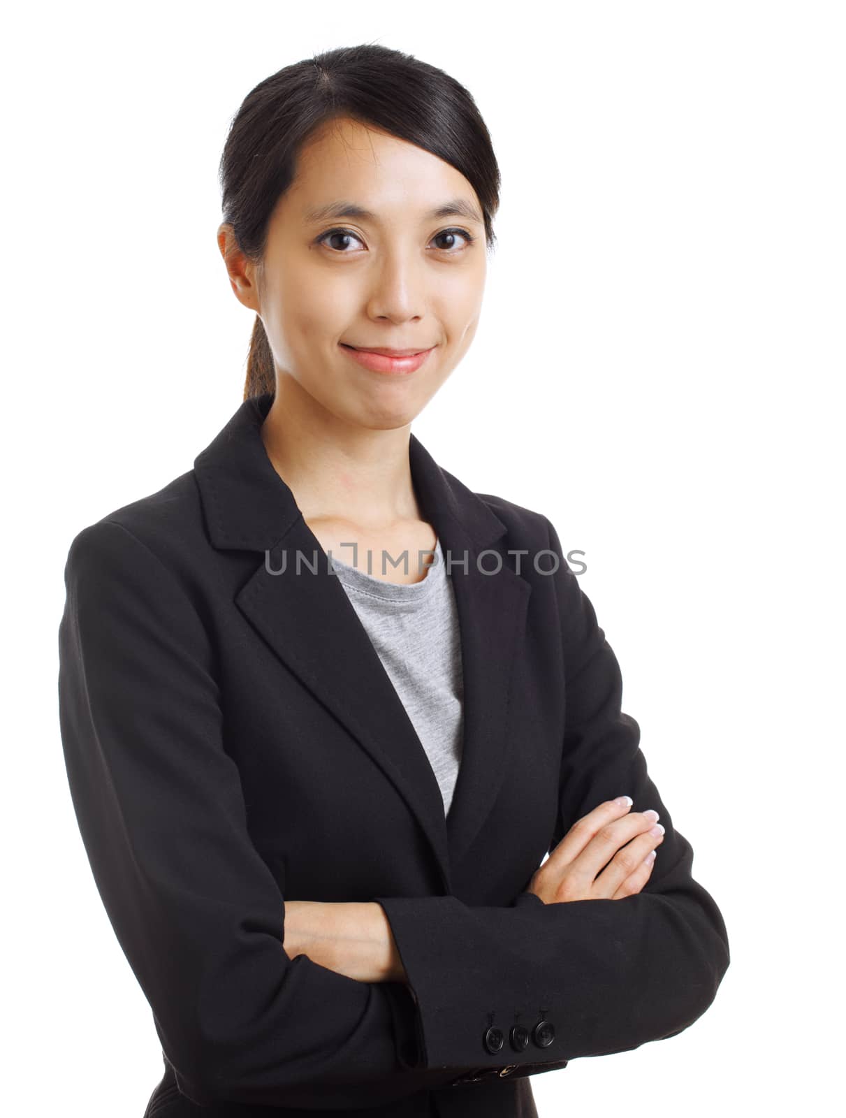 Portrait of asian businesswoman by leungchopan