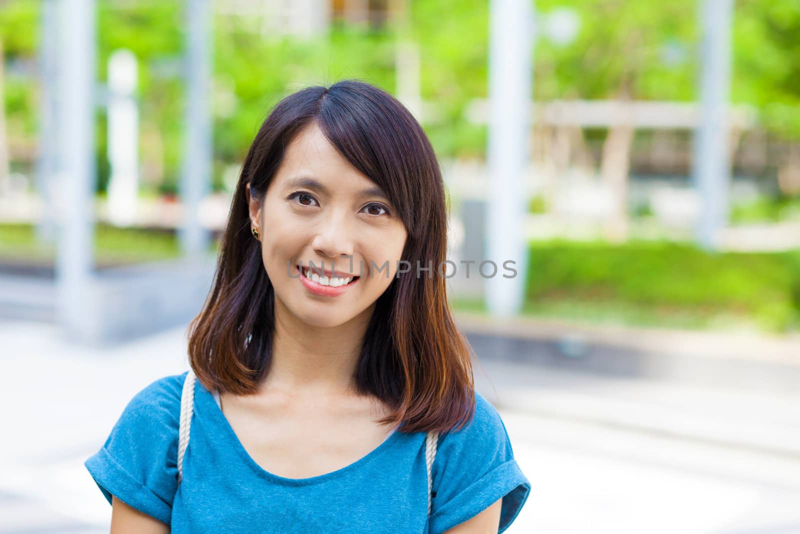 young asian woman smile by leungchopan