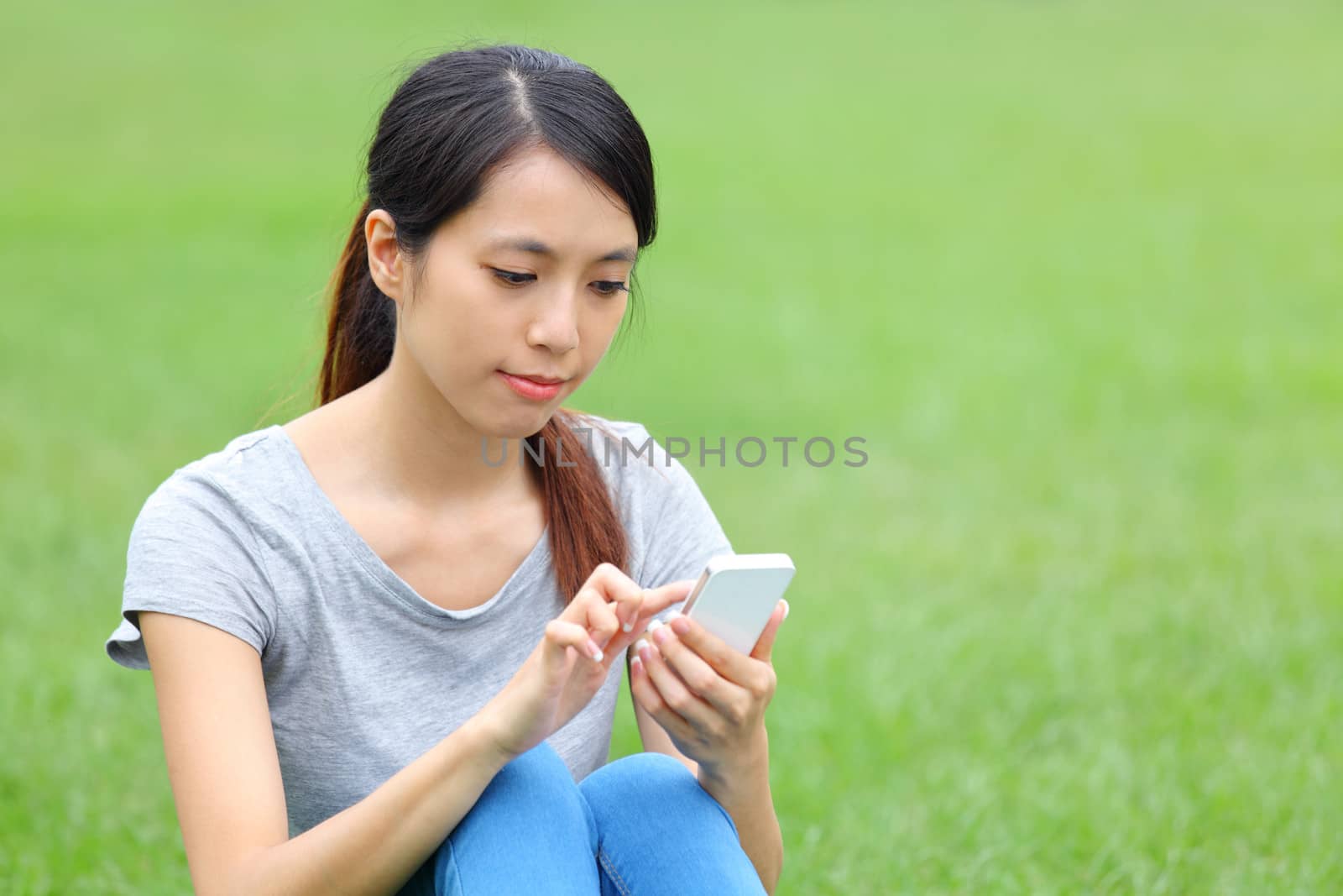 Asian woman using mobile