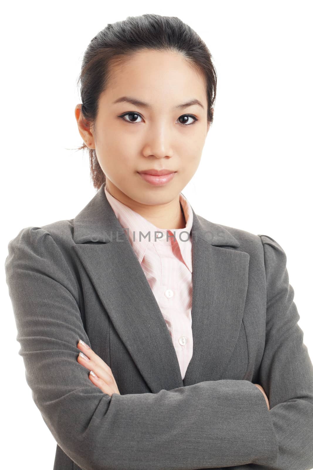 Asian business woman portrait by leungchopan
