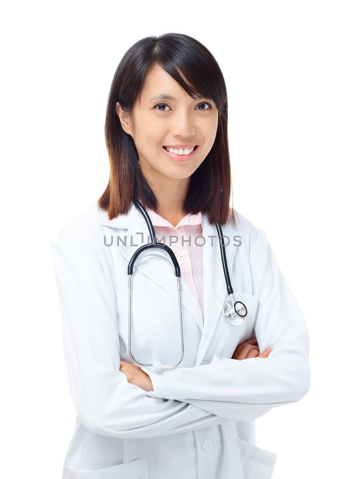 Asian female doctor portrait by leungchopan