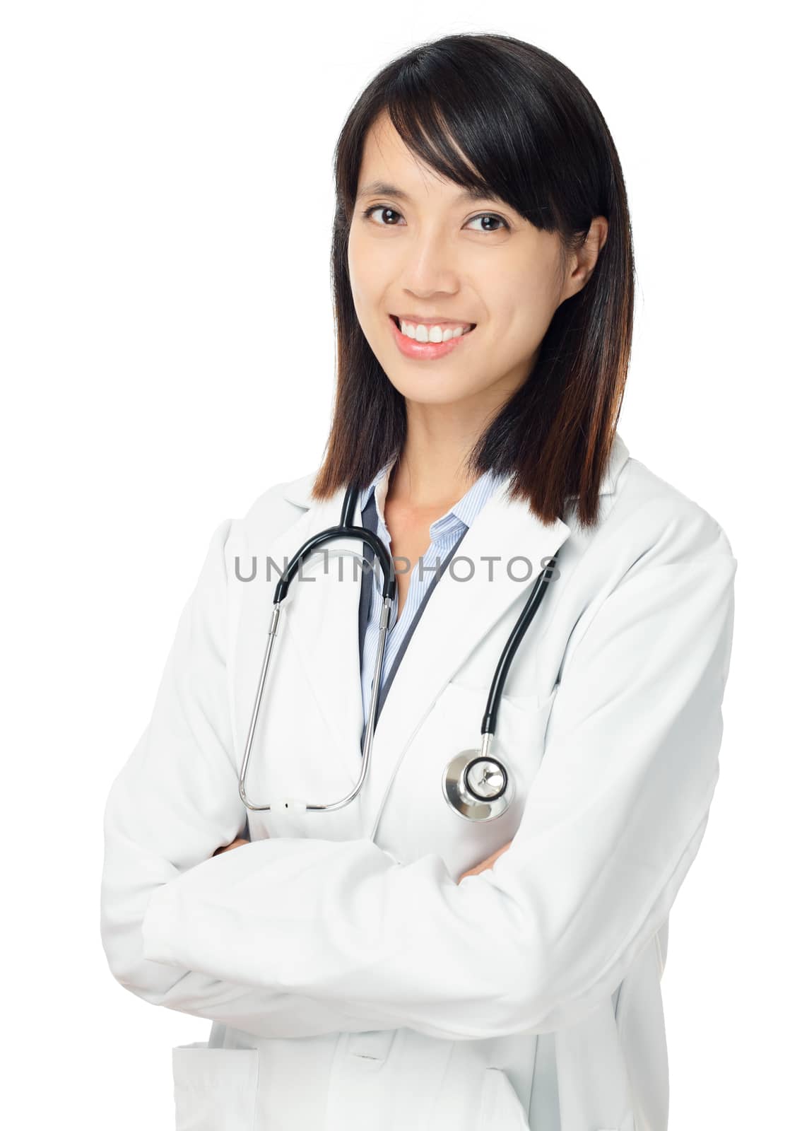 Asian young female doctor by leungchopan