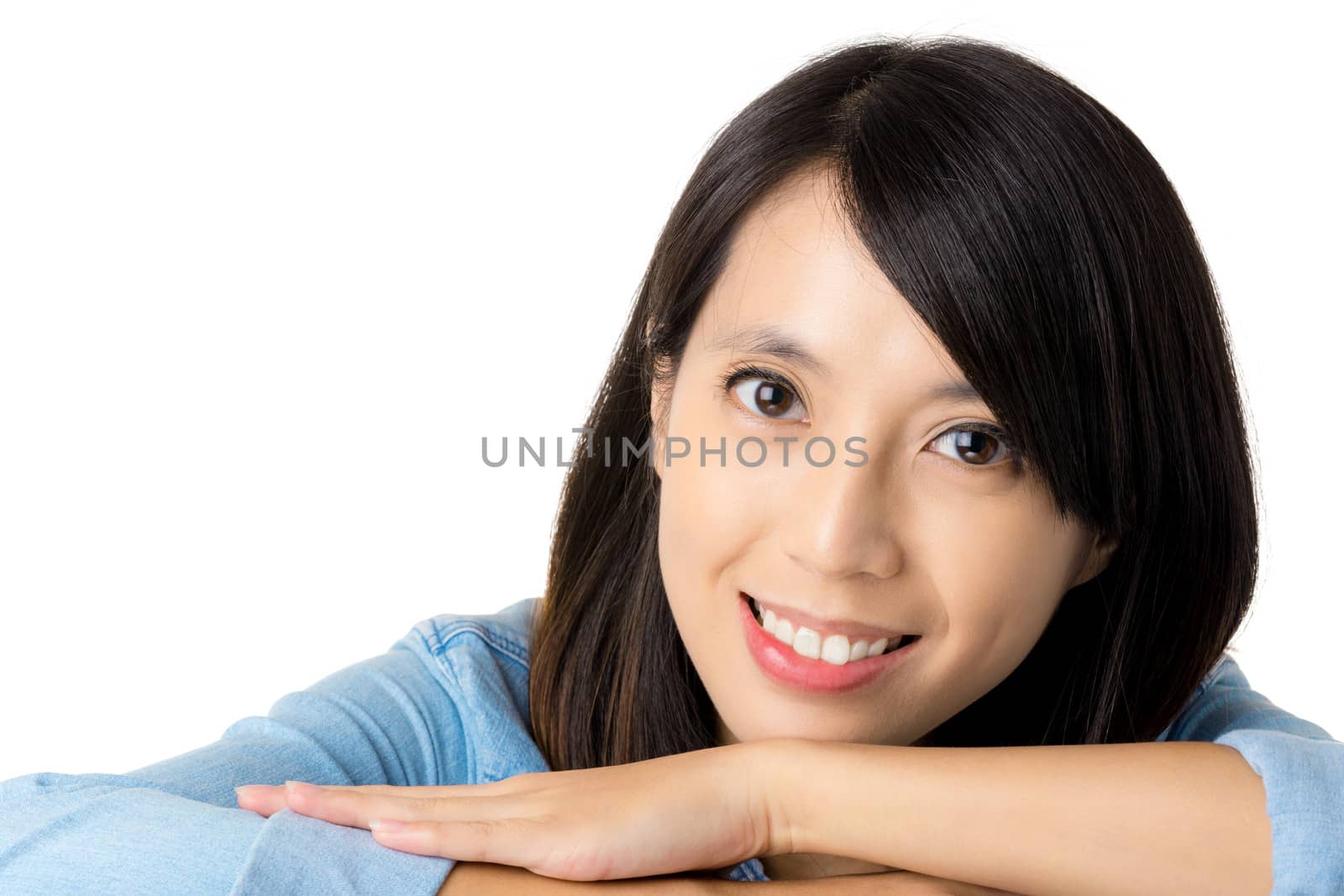 Young asian woman with smiling by leungchopan