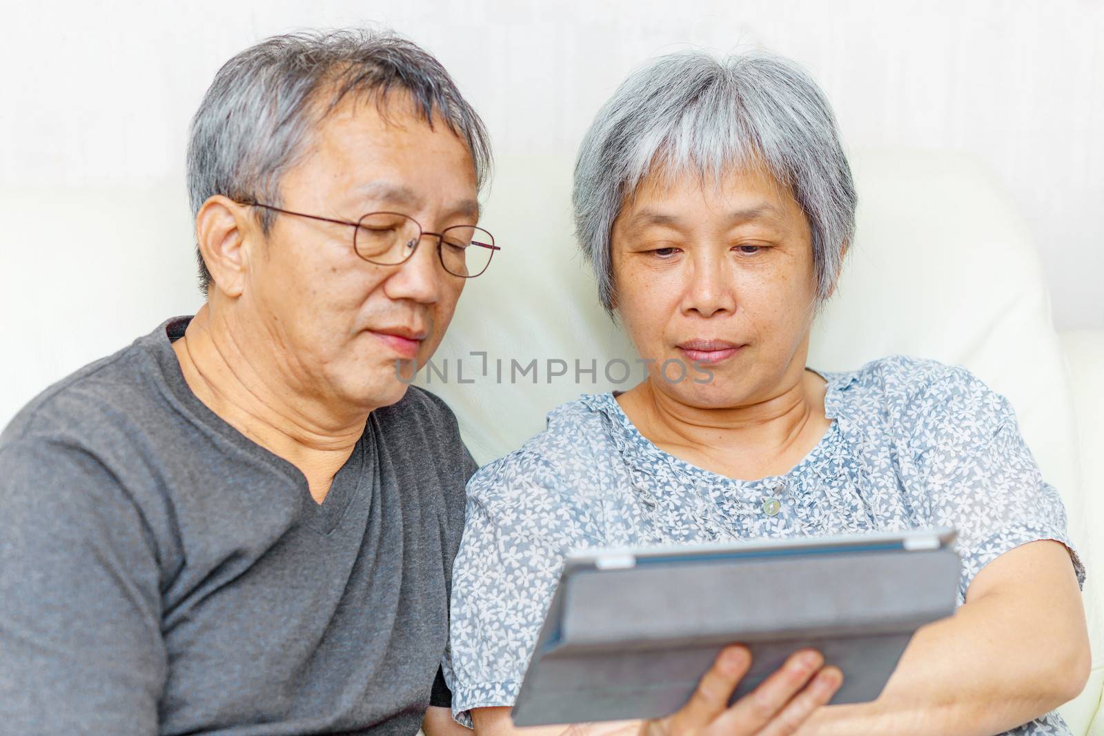 Asian elderly couple