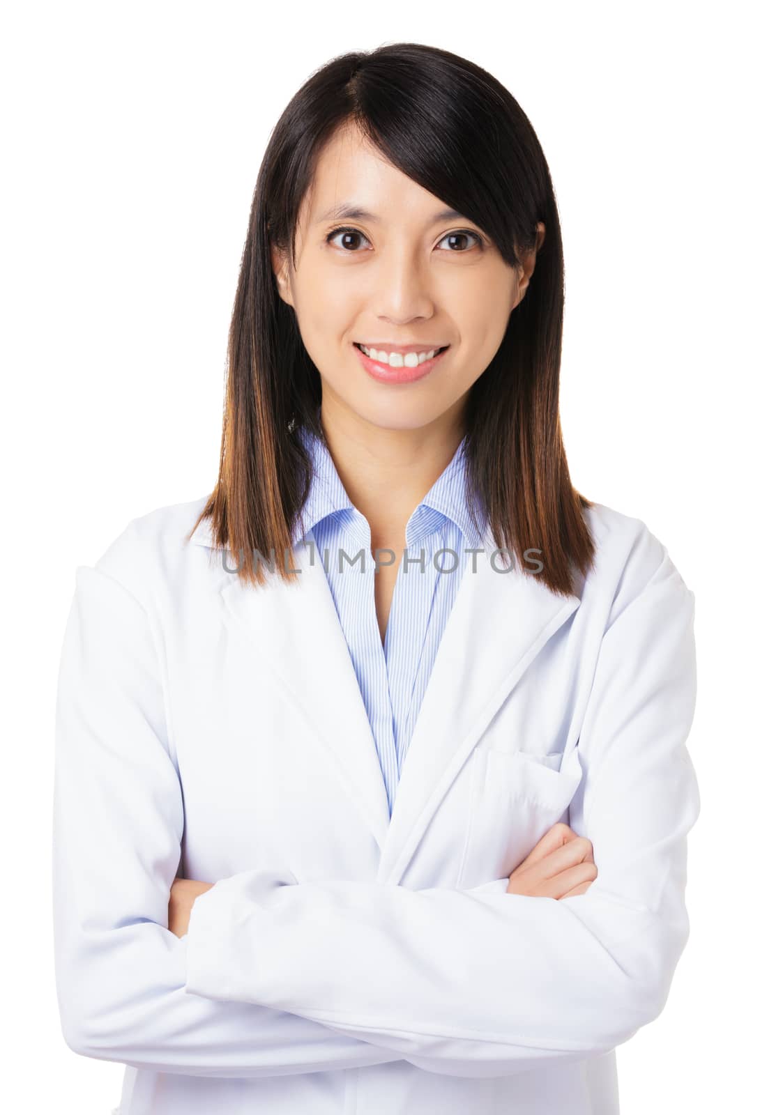Professional female doctor by leungchopan
