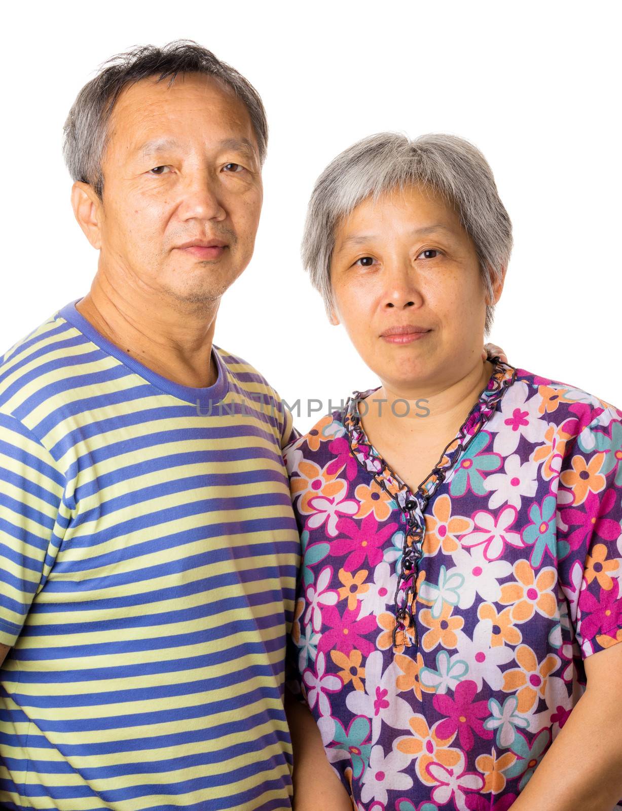 Asian elderly couple by leungchopan