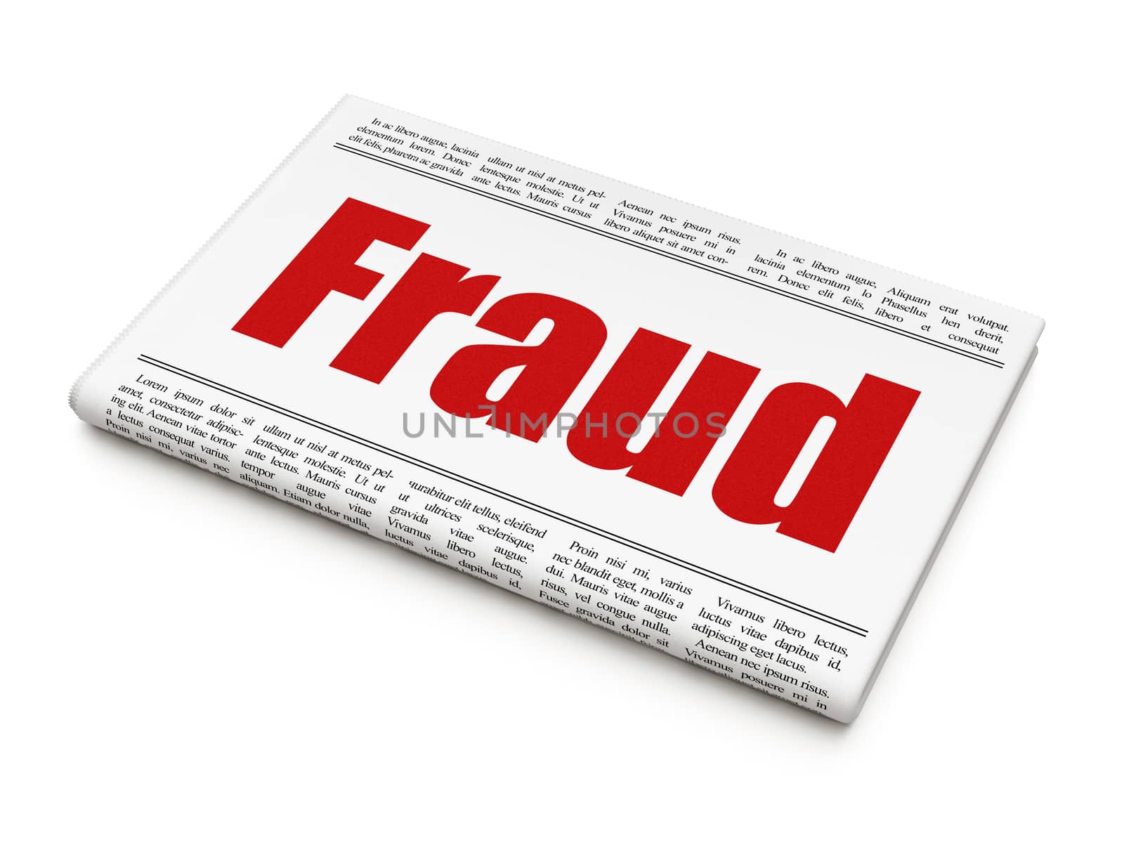 Protection news concept: newspaper headline Fraud by maxkabakov