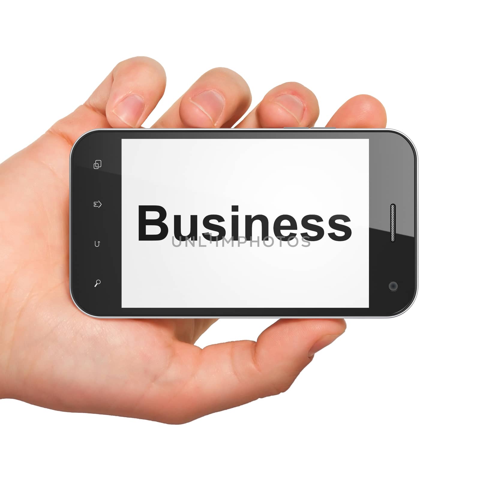 Business concept: Business on smartphone by maxkabakov