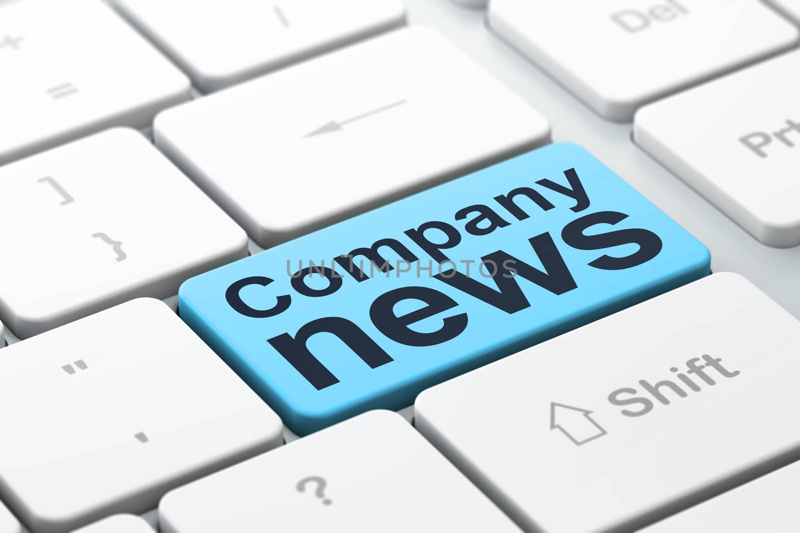 News concept: Company News on computer keyboard background by maxkabakov