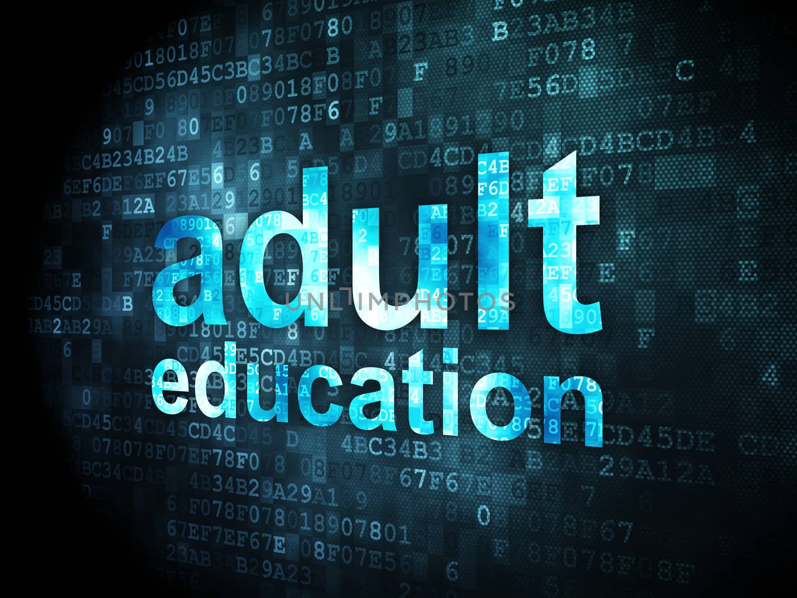 Education concept: Adult Education on digital background by maxkabakov