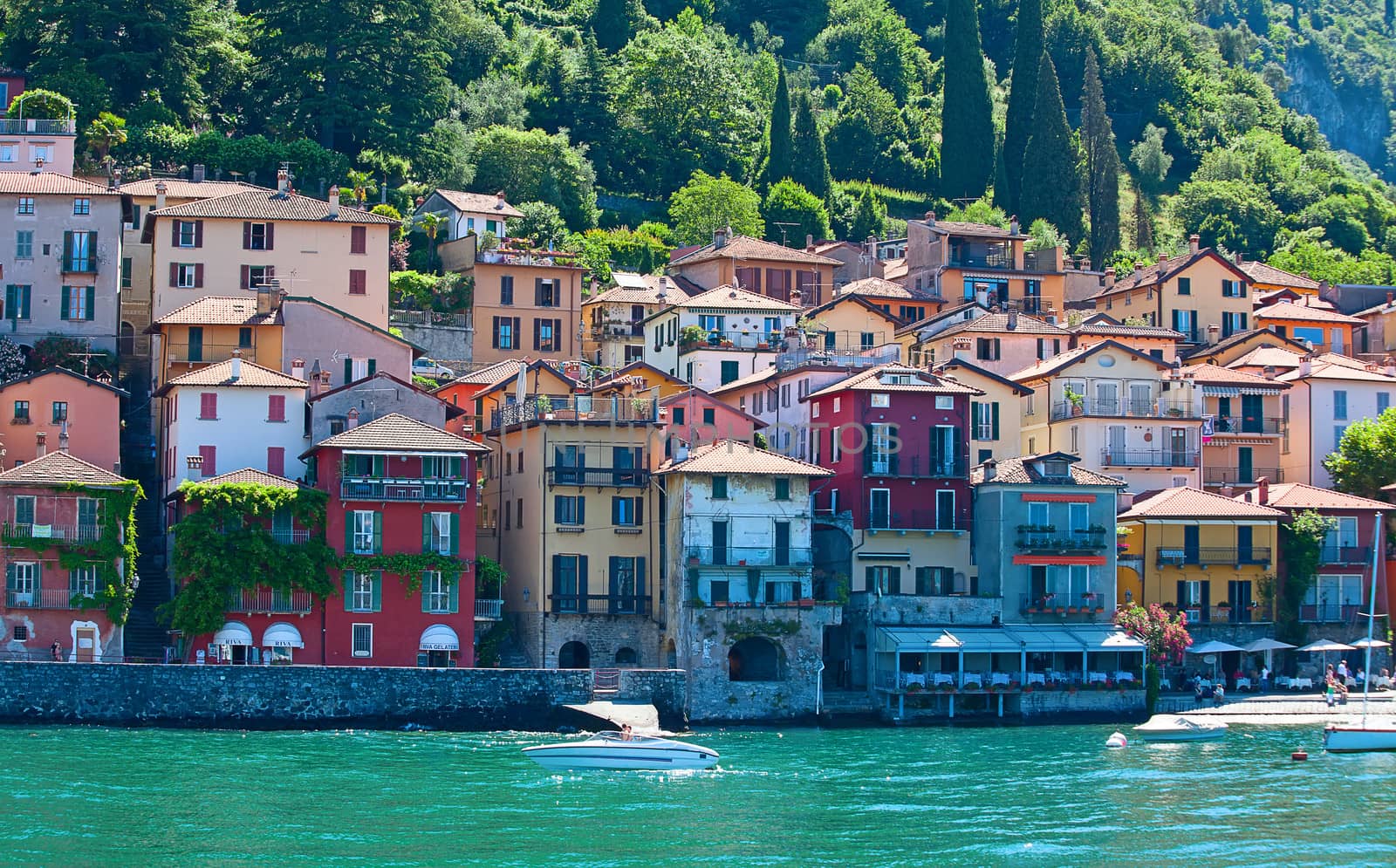 Landscapes around famous lake Como in northern Italy