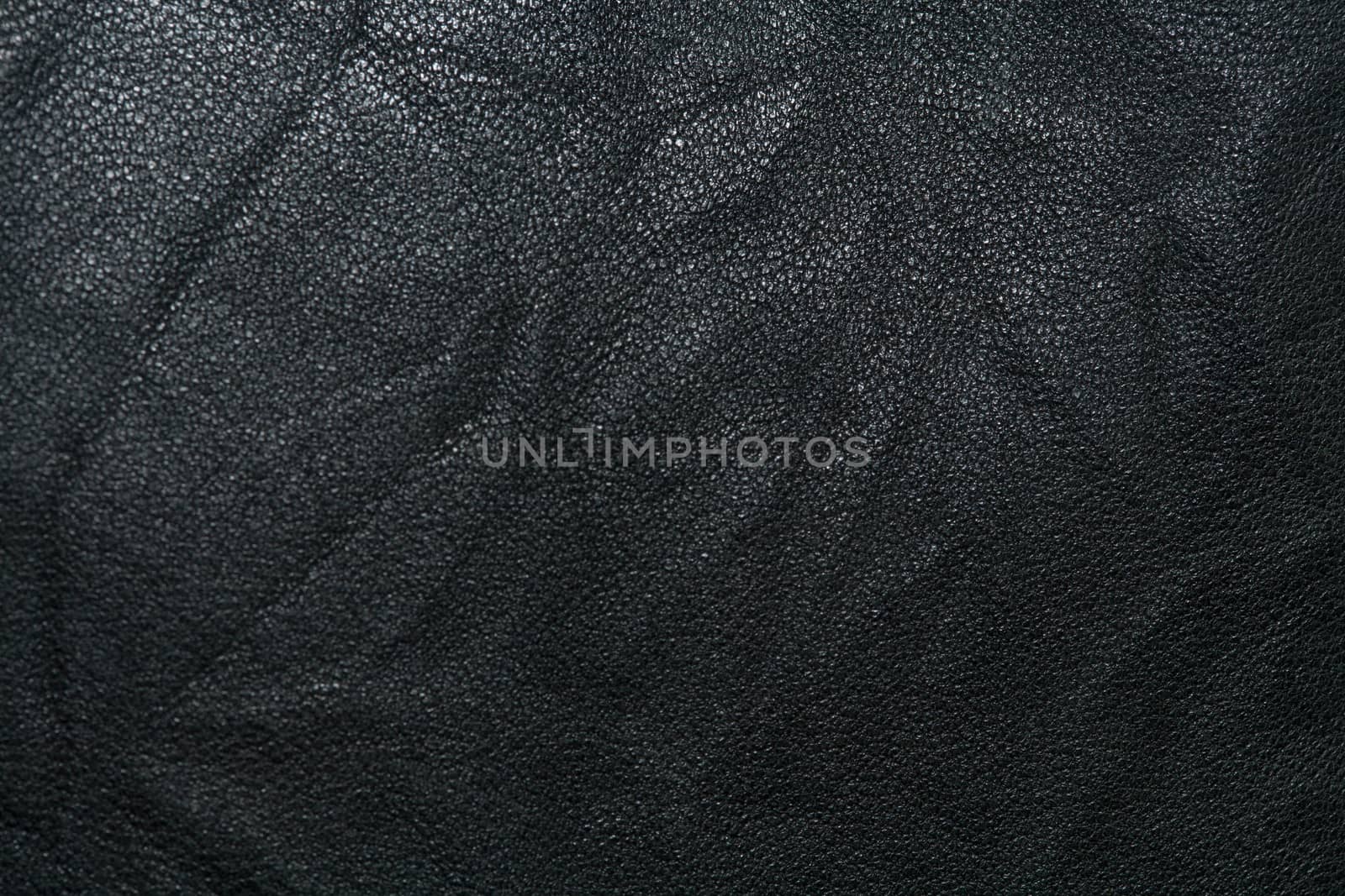 Black dark leather background or texture by sfinks