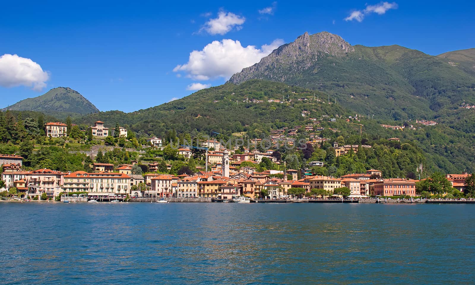 Landscapes around famous lake Como in northern Italy