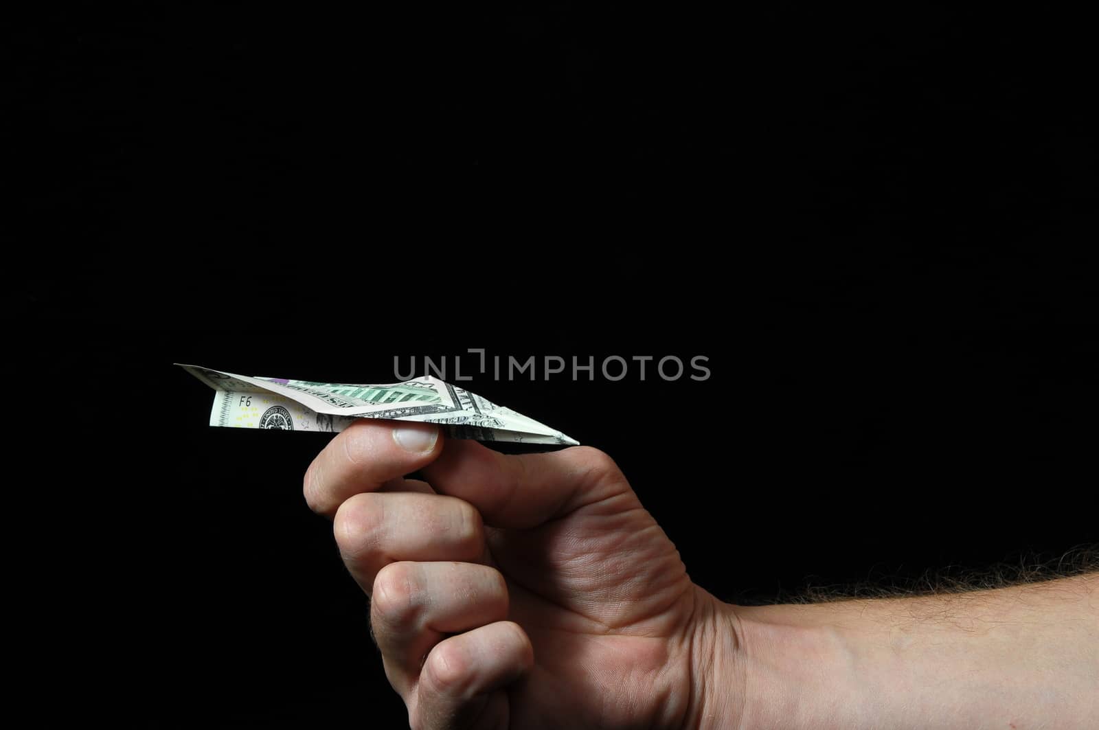 Airplane Dollar And an Hand by underworld