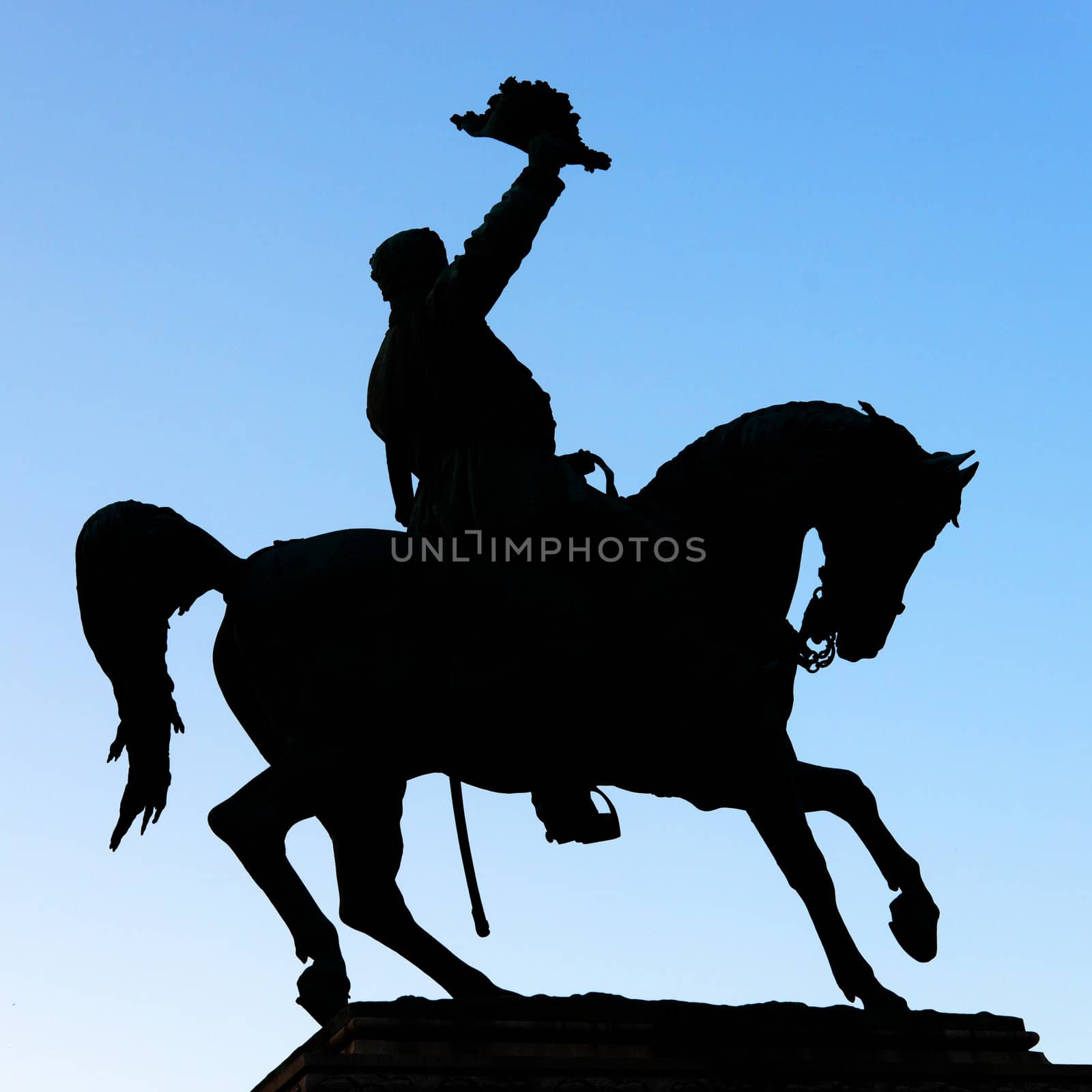 knight saluting with hat and riding