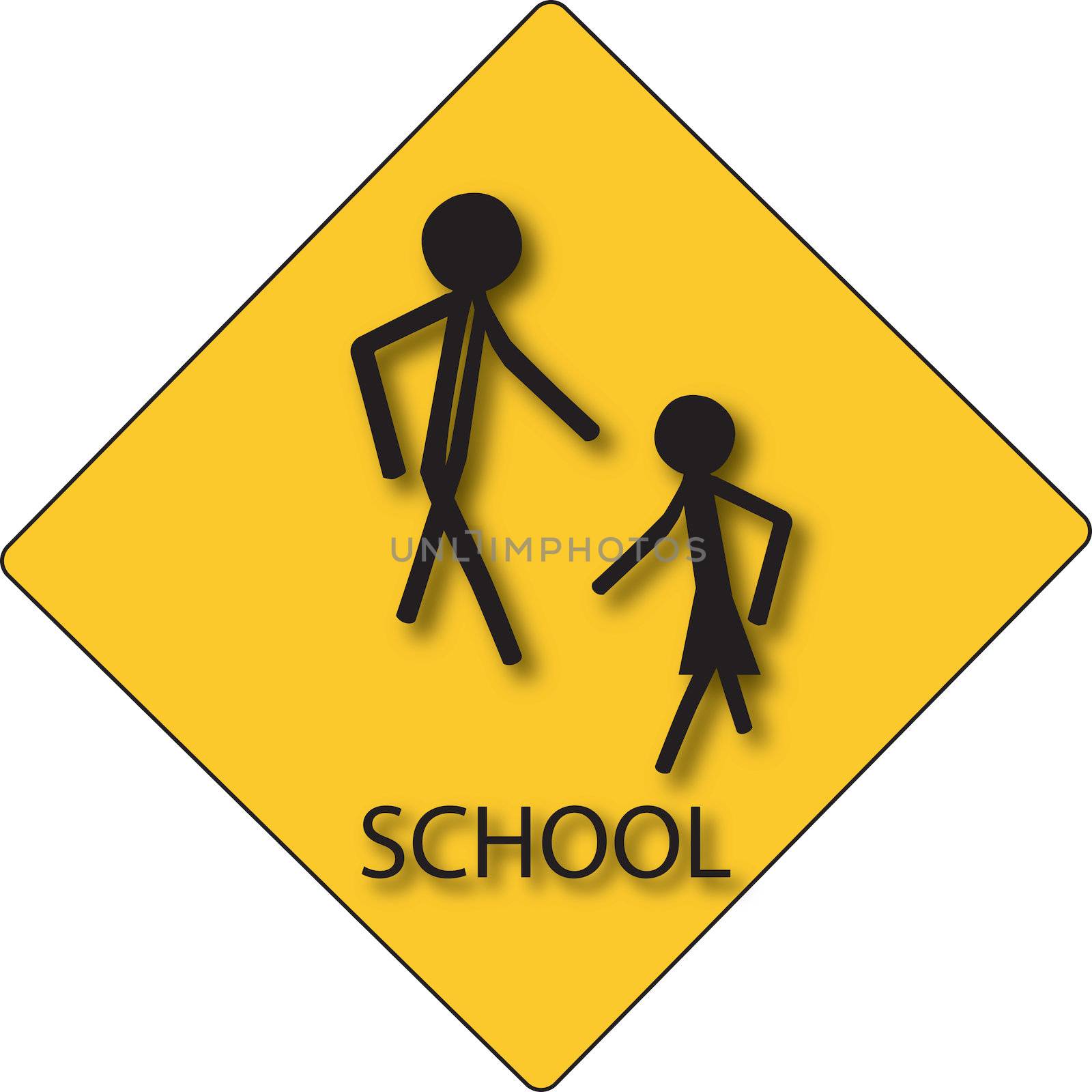 sign for school children by compuinfoto