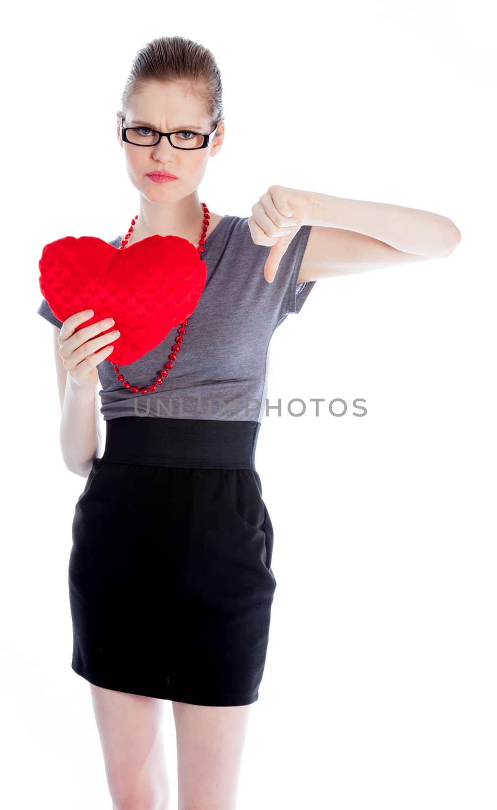 Attractive caucasian business woman in her 30 isolated on a white background