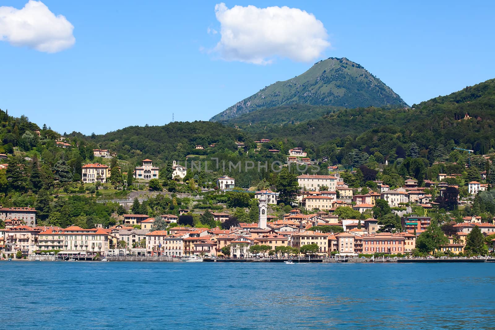 Panoramic view of Menaggio town (Como lake, Italy)