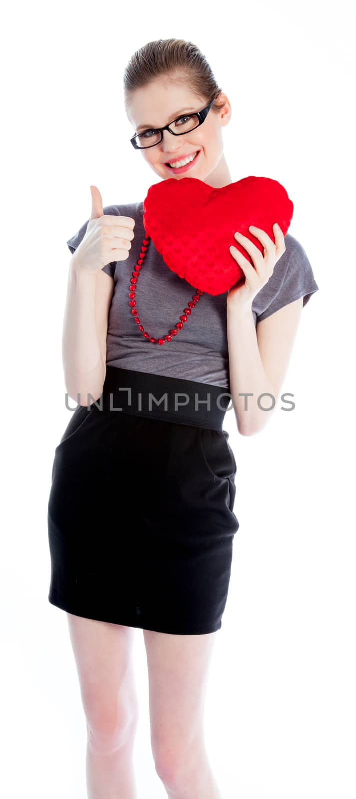 Attractive caucasian business woman in her 30 isolated on a white background