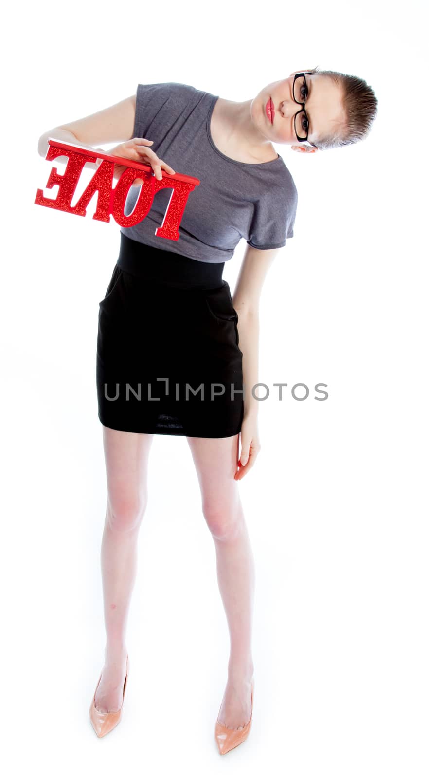 Attractive caucasian girl in her 30 shot in studio by shipfactory