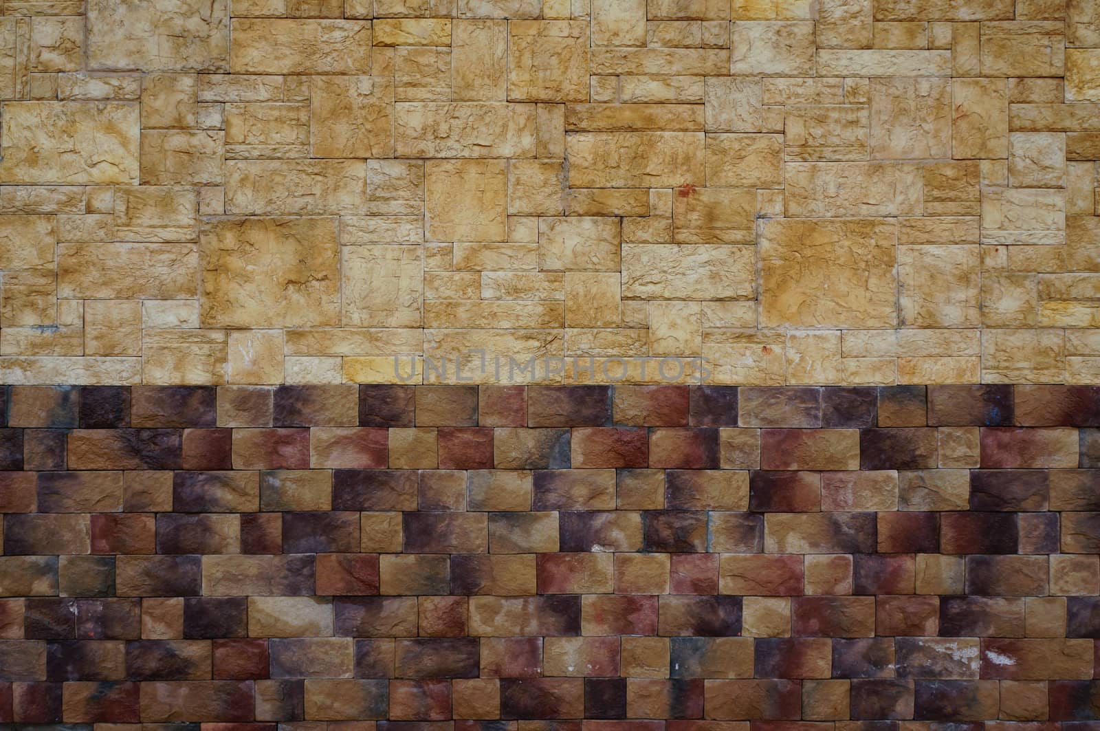 Texture of stone wall two colors