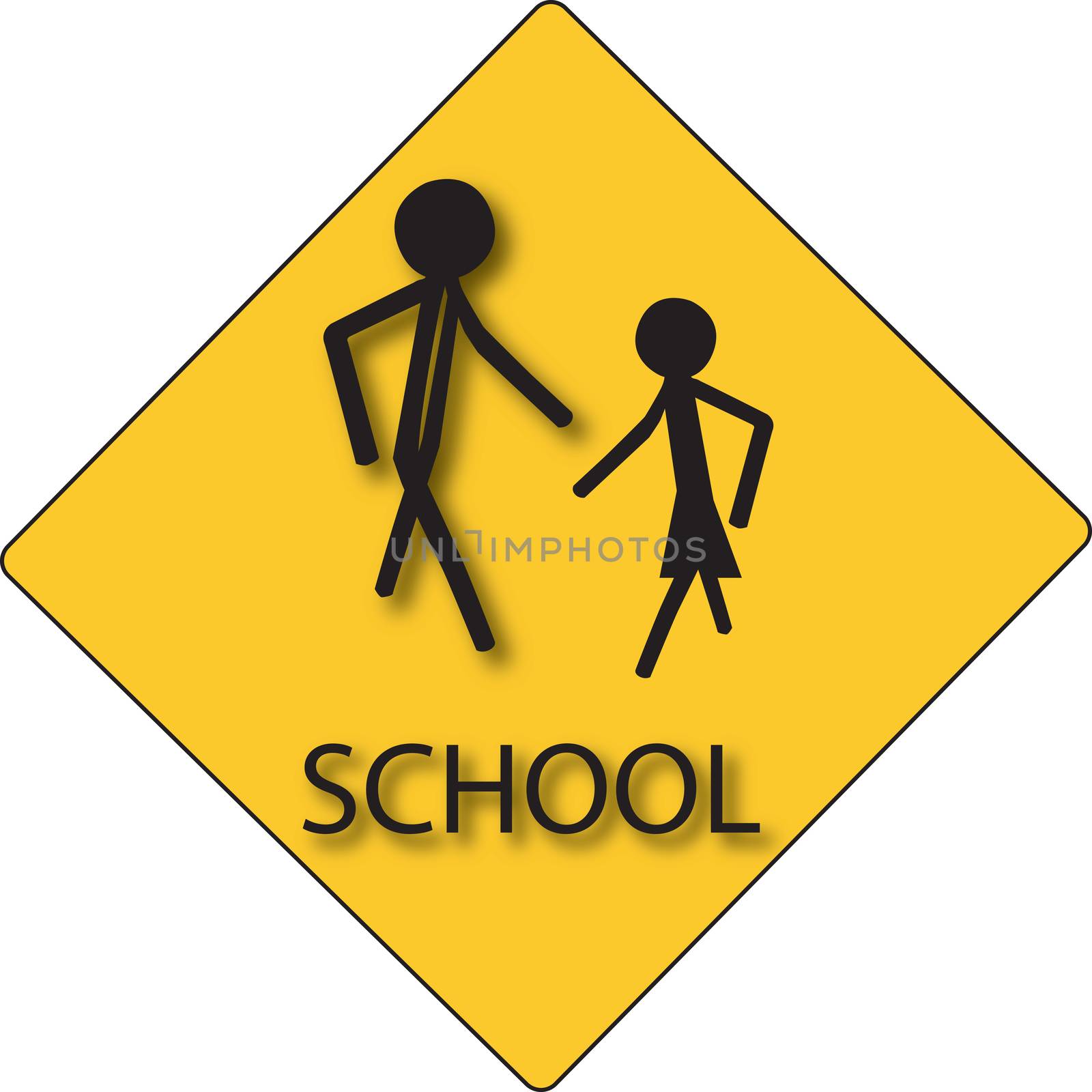 sign for school children  by compuinfoto