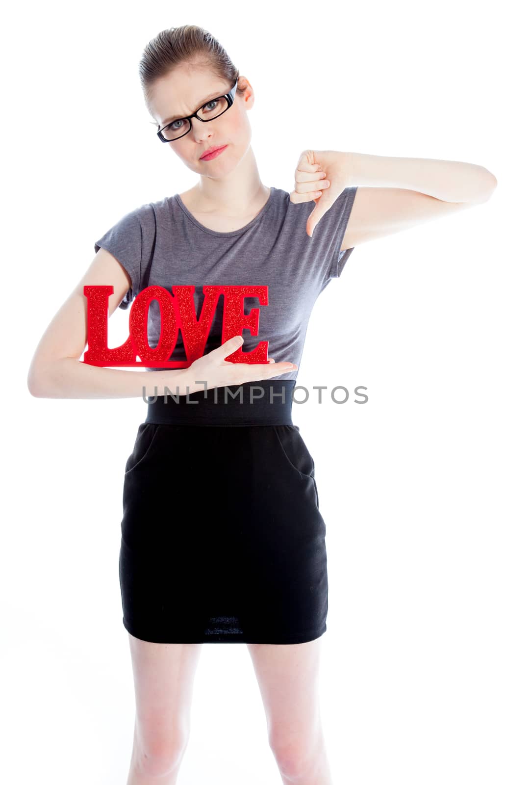 Attractive caucasian girl in her 30 shot in studio by shipfactory