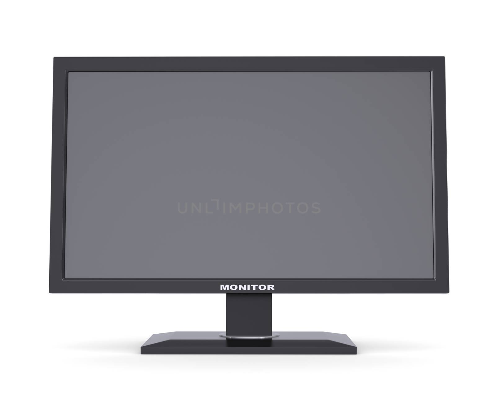 Black monitor. Isolated render on a white background