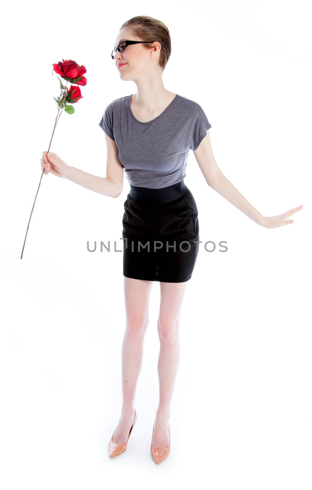 Attractive caucasian girl in her 30 shot in studio by shipfactory