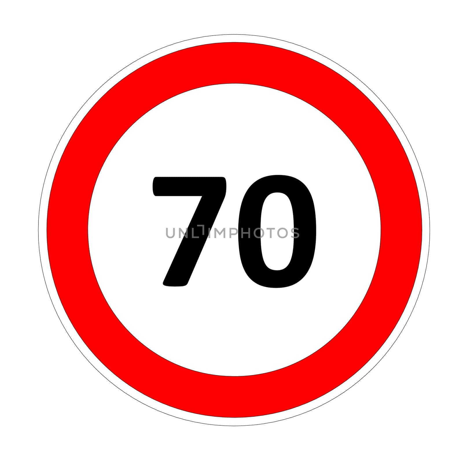 70 speed limit sign by Elenaphotos21