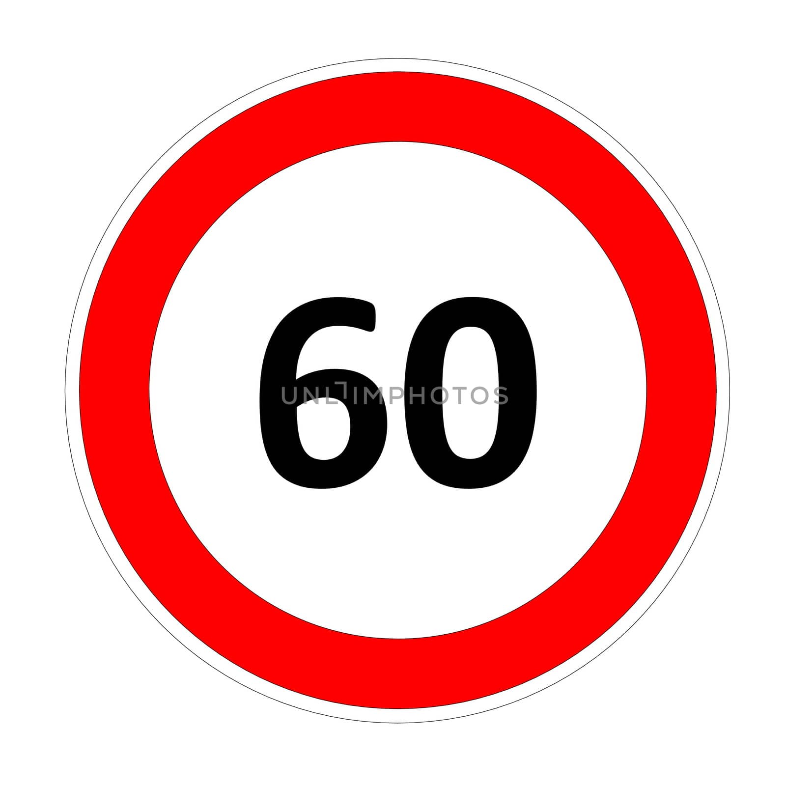 60 speed limit sign by Elenaphotos21