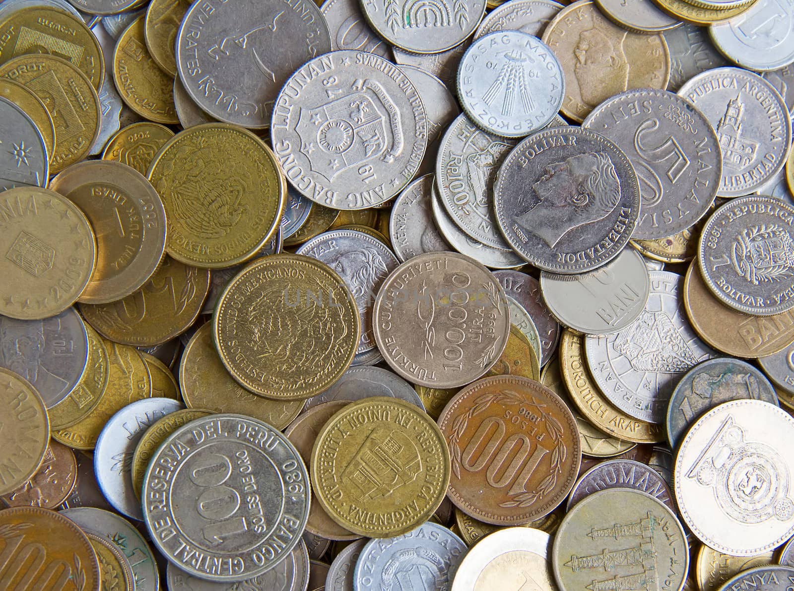 Collection of the old circulated coins