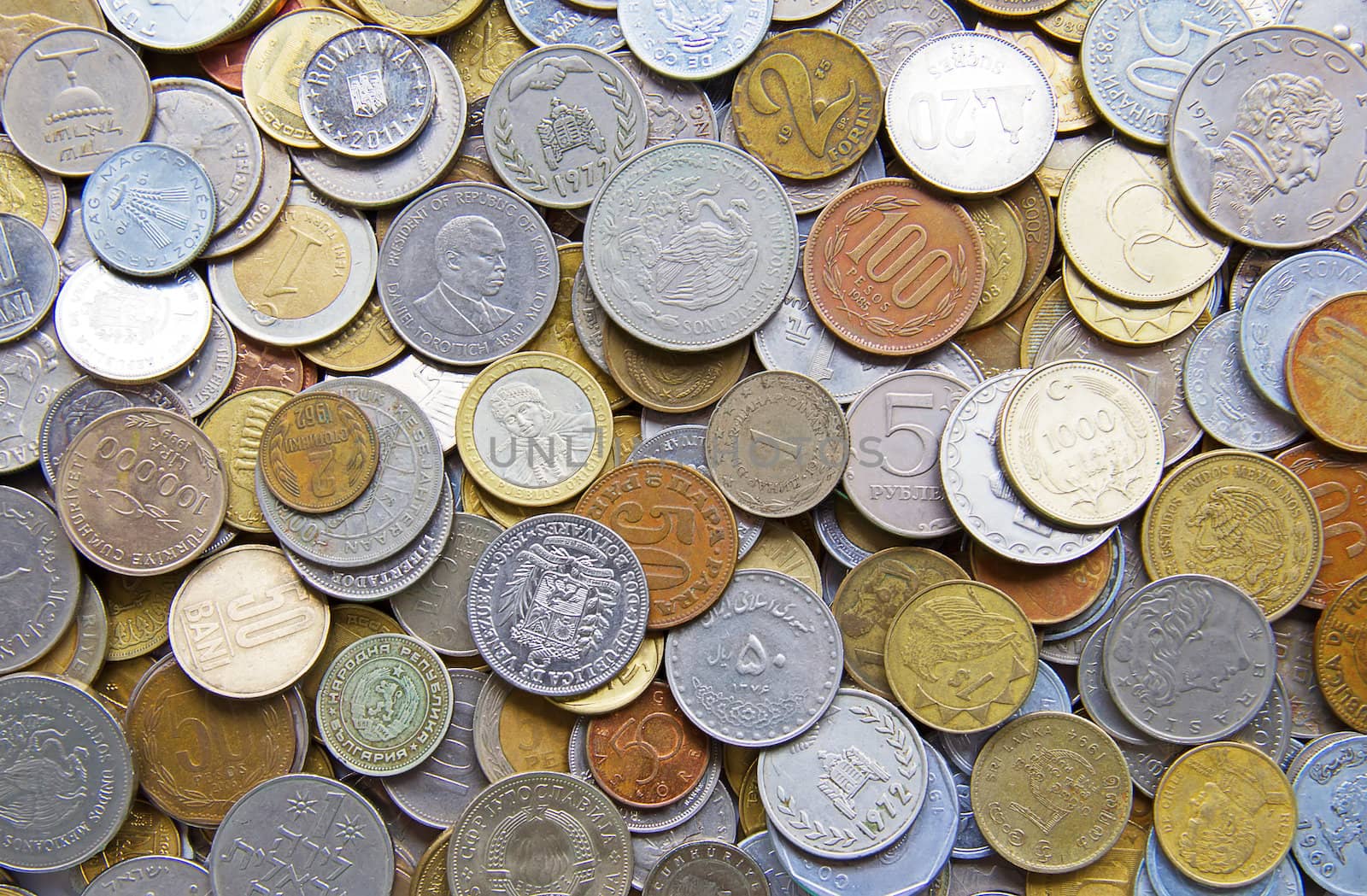 Collection of the old circulated coins