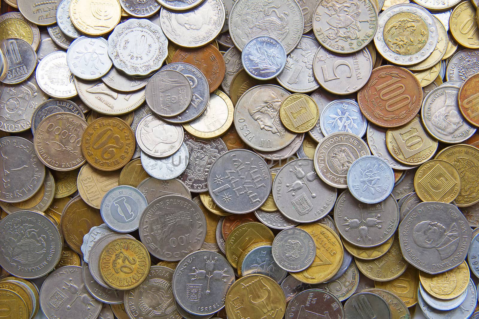 Collection of the old circulated coins