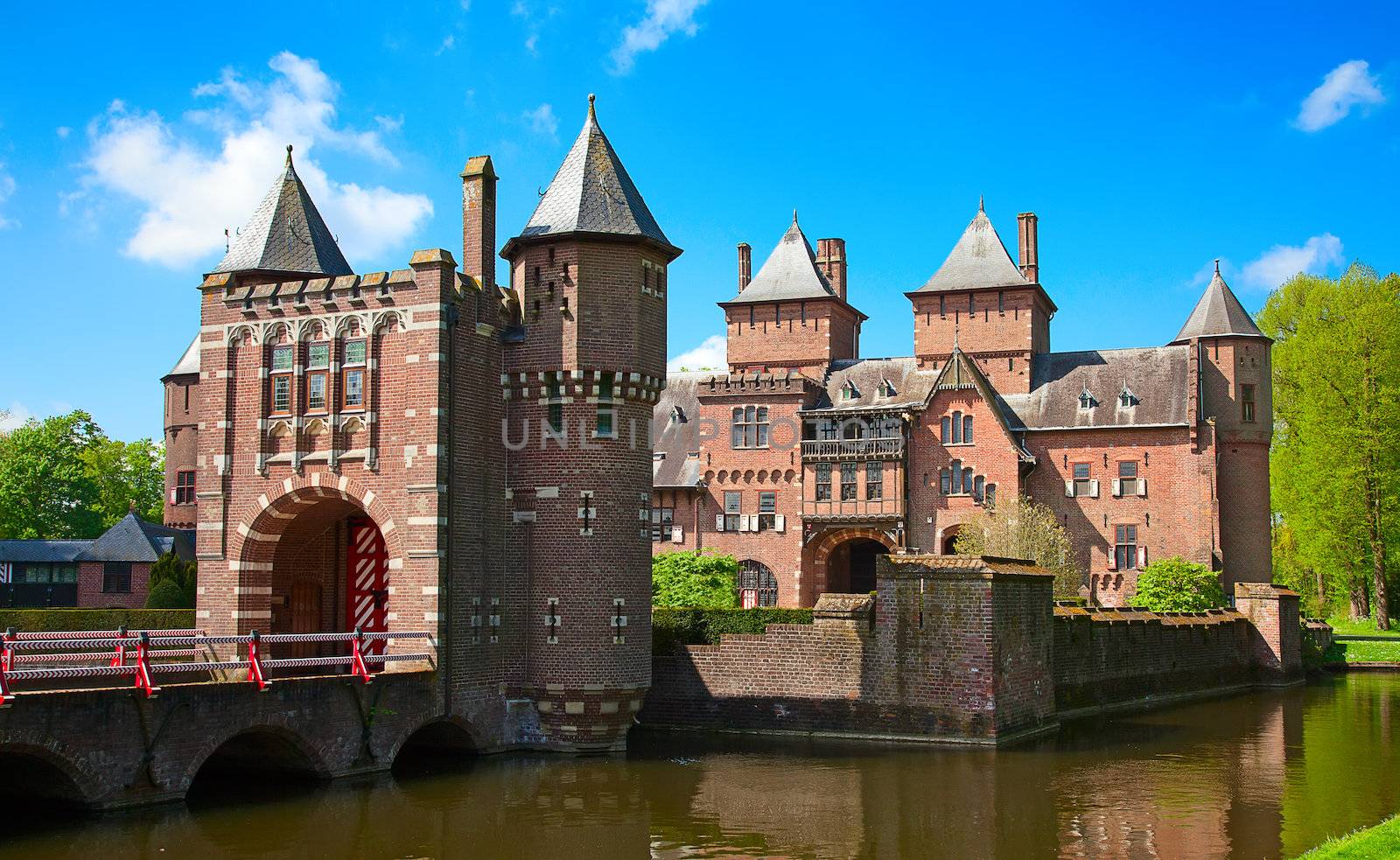 Ancient De Haar castle near Utrecht, Netherlands