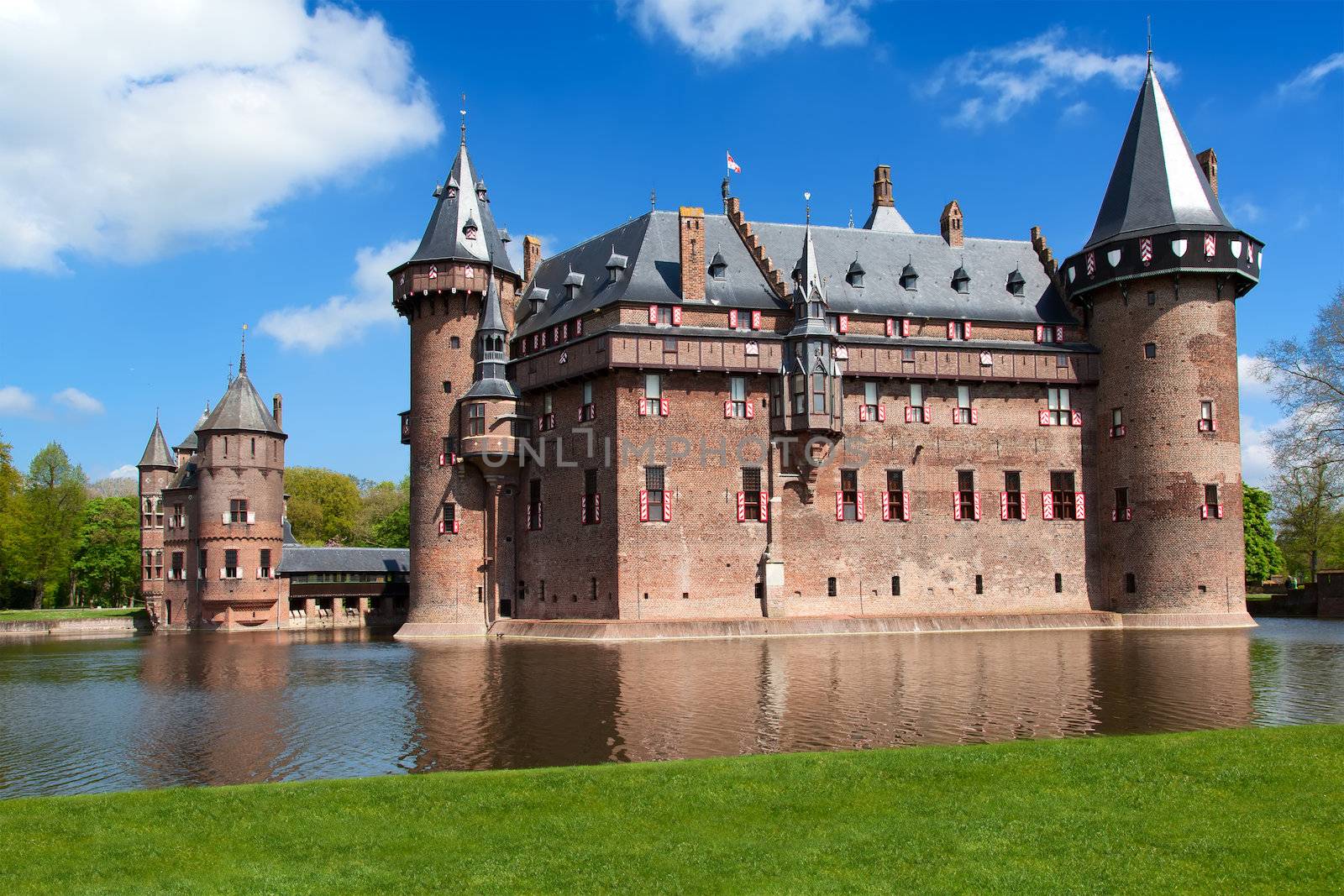 Ancient De Haar castle near Utrecht, Netherlands