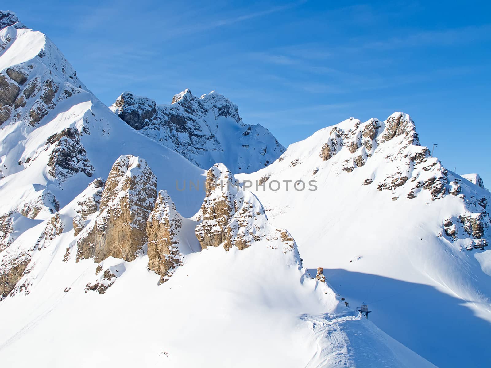 Winter in the swiss alps (Melchsee-Frutt, Luzern, Switzerland)