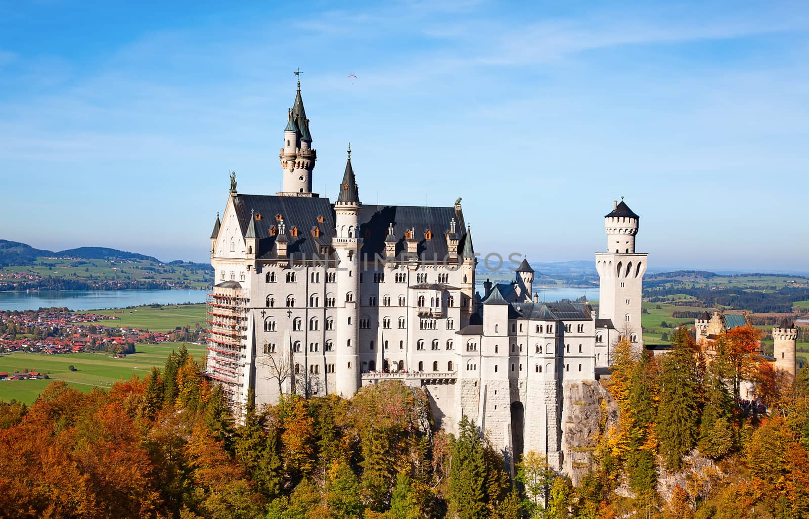 Neuschwanstein castle in Bavarian alps, Germany