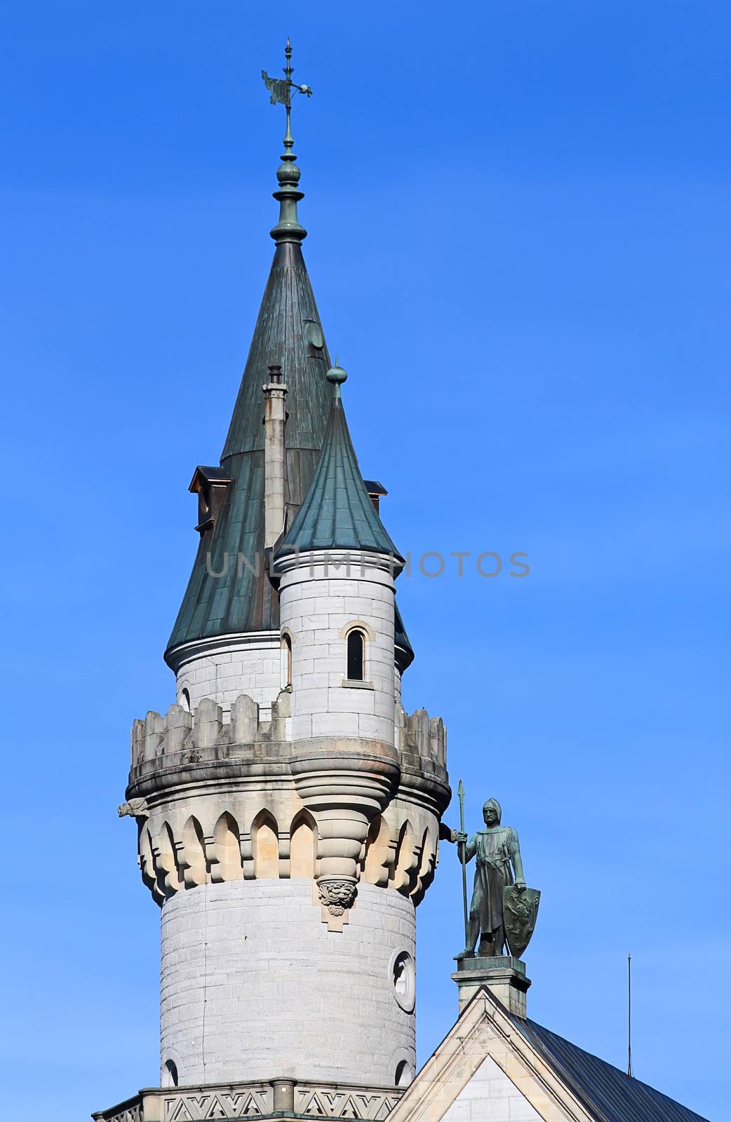 Elements of decoration of the Neuschwanstein castle in Bavarian alps, Germany