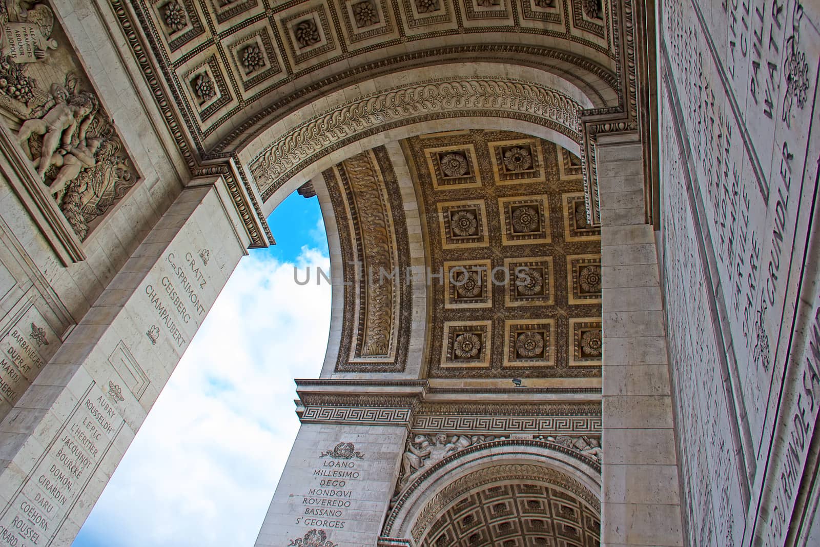 Famous Arc de Triomphe, Paris, France