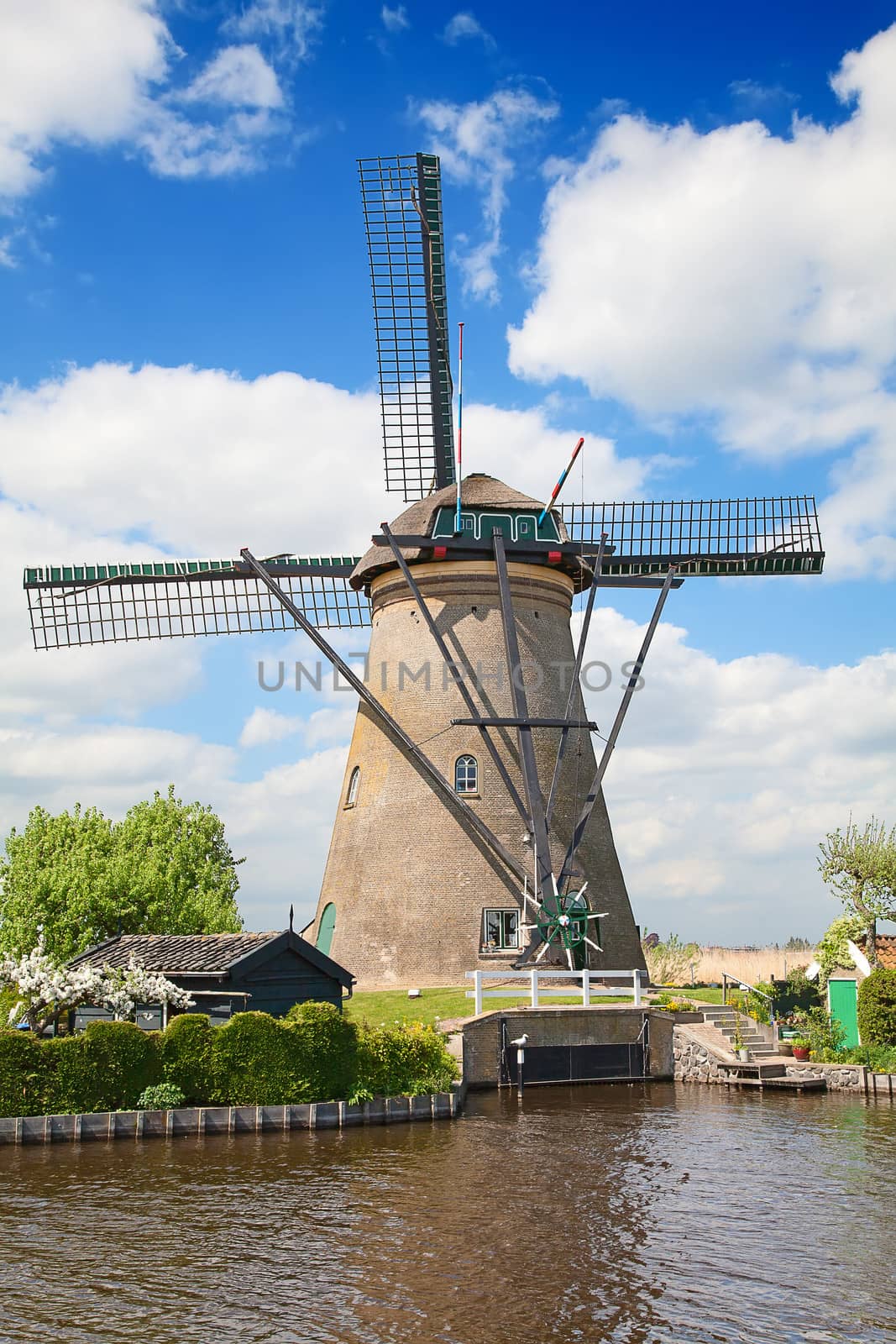 Ancient windmils near Kinderdijk, Netherlands