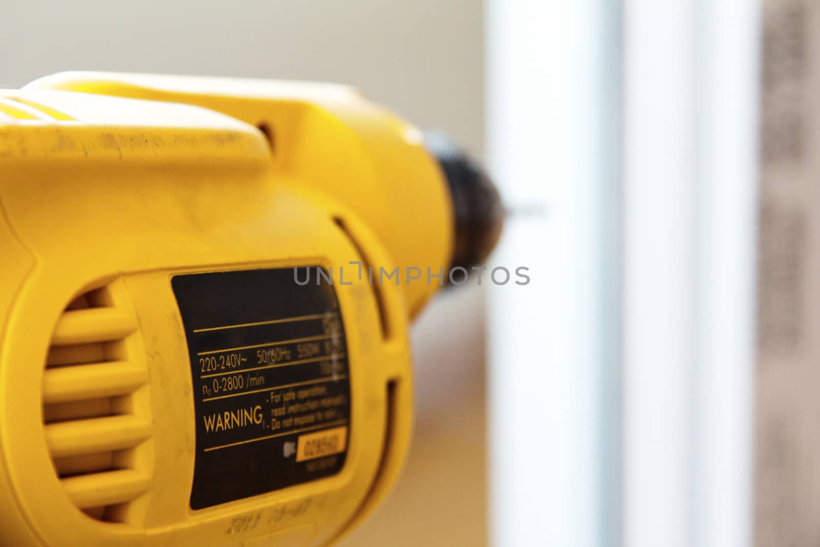 close up image of drill,home improvement concept