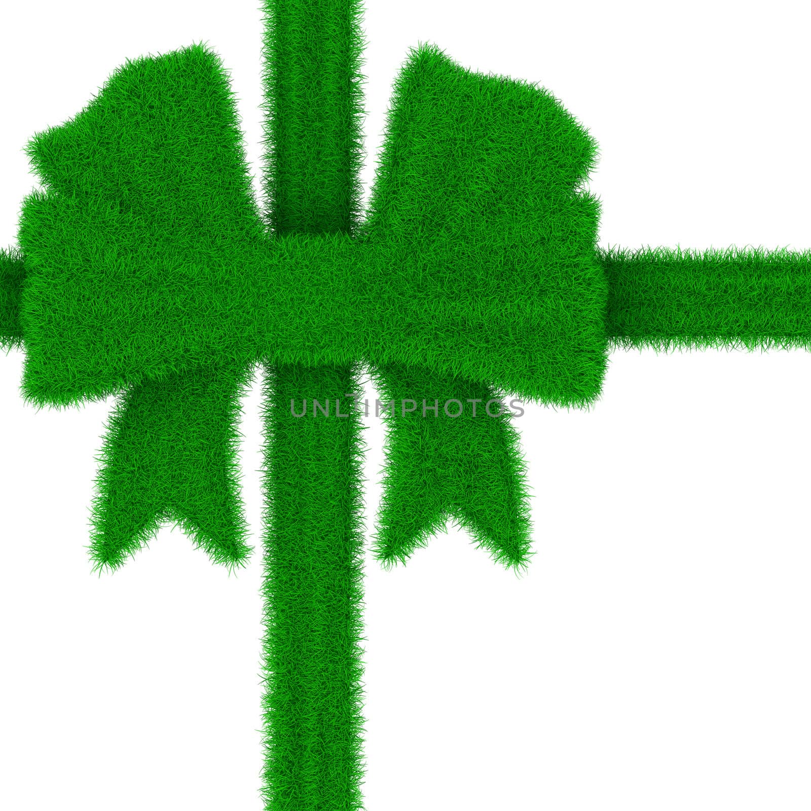 Bow on white background. Isolated 3D image