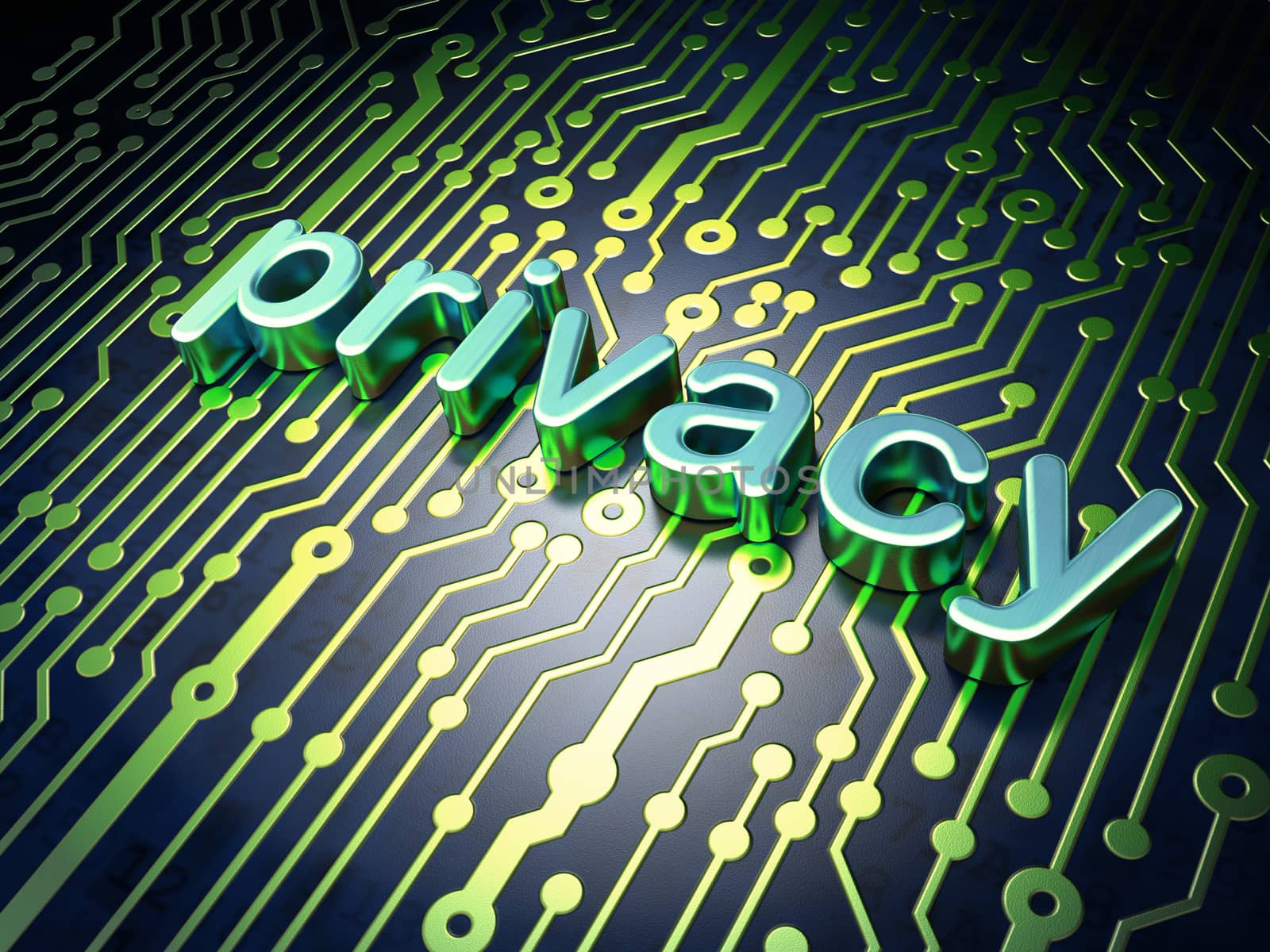 Privacy concept: circuit board with word Privacy by maxkabakov