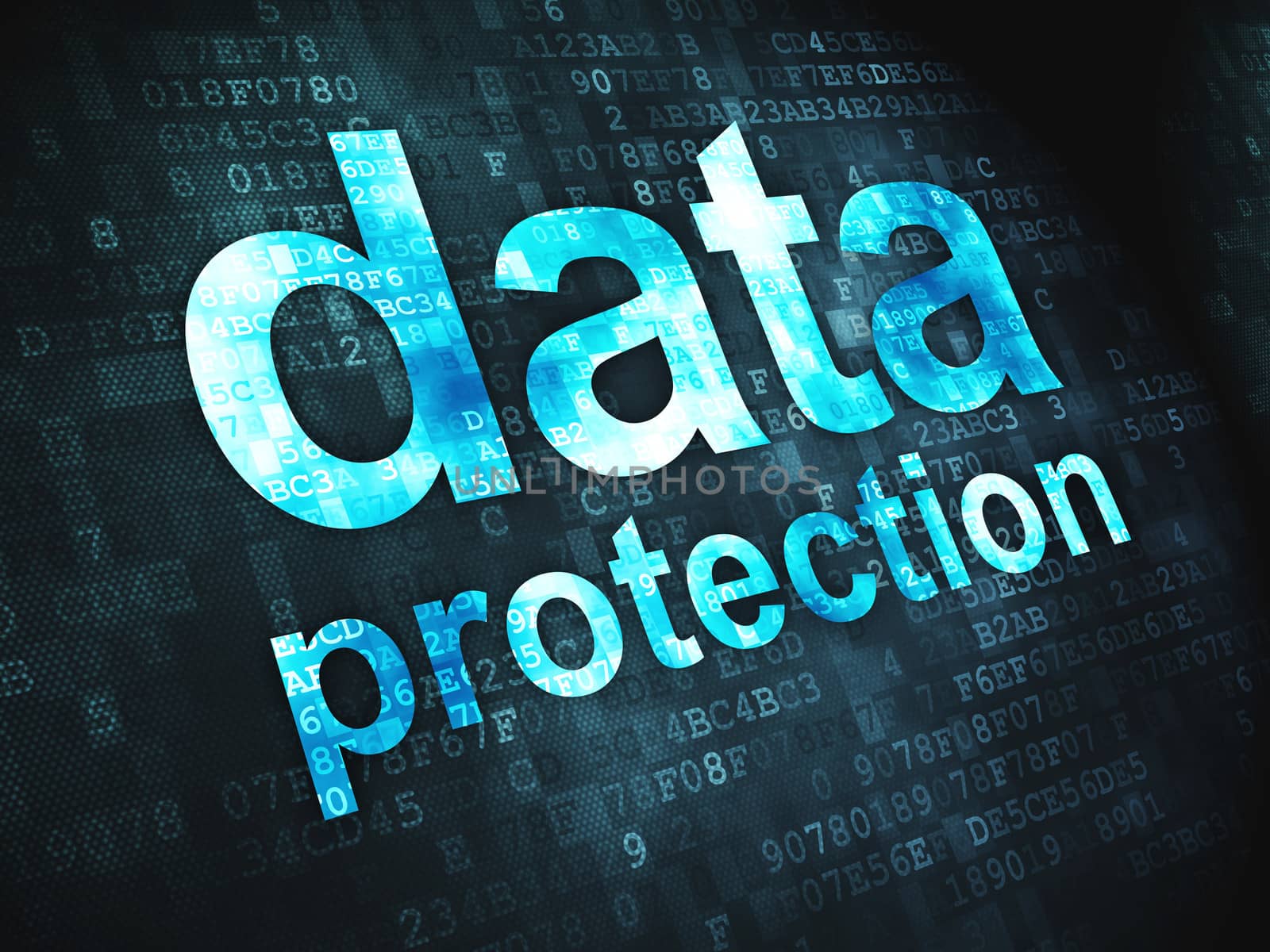 Safety concept: Data Protection on digital background by maxkabakov