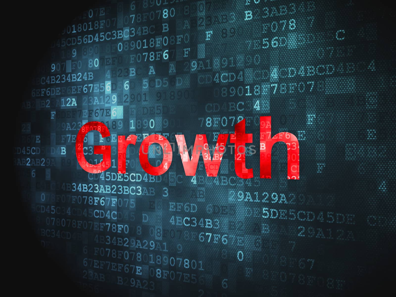 Finance concept: Growth on digital background by maxkabakov