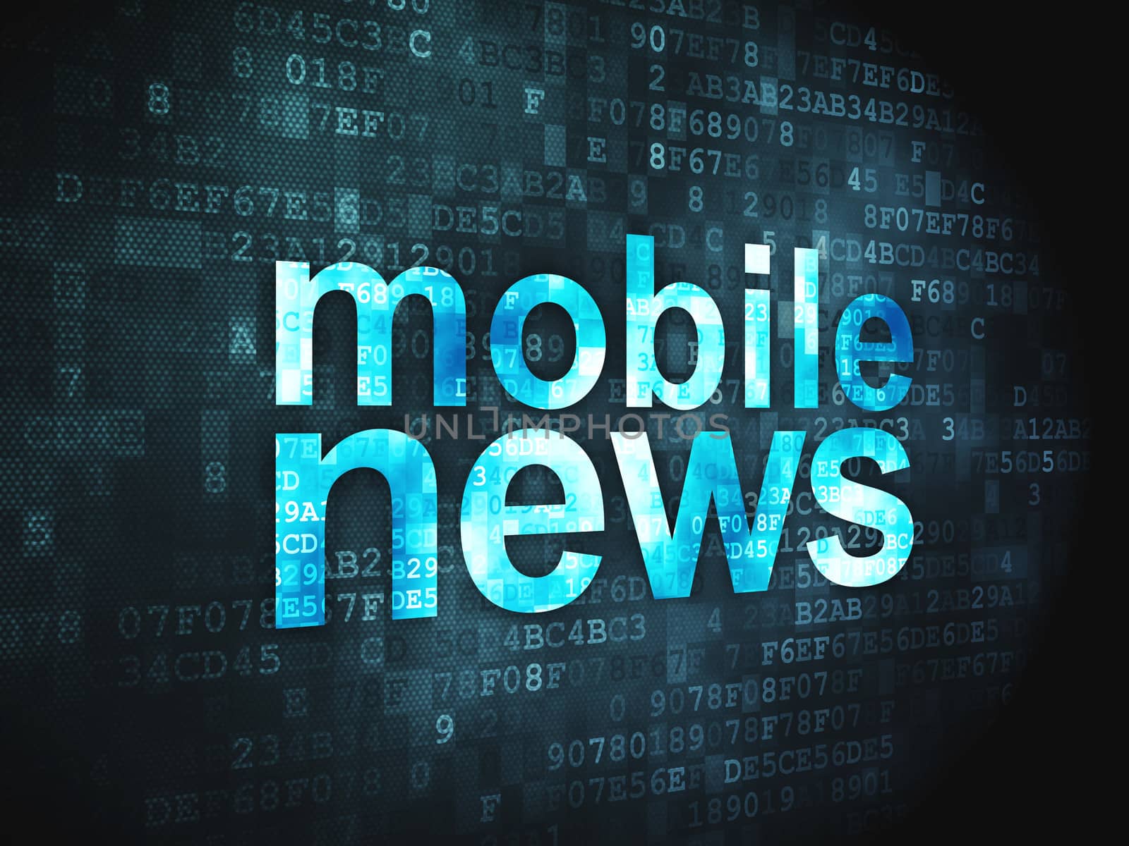 News concept: Mobile News on digital background by maxkabakov
