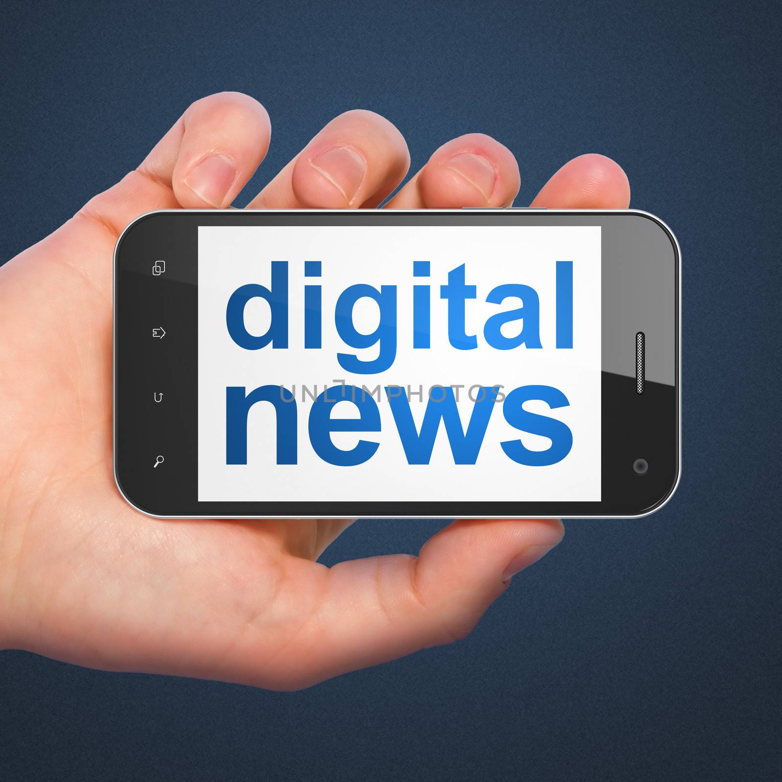 News concept: smartphone with Digital News by maxkabakov