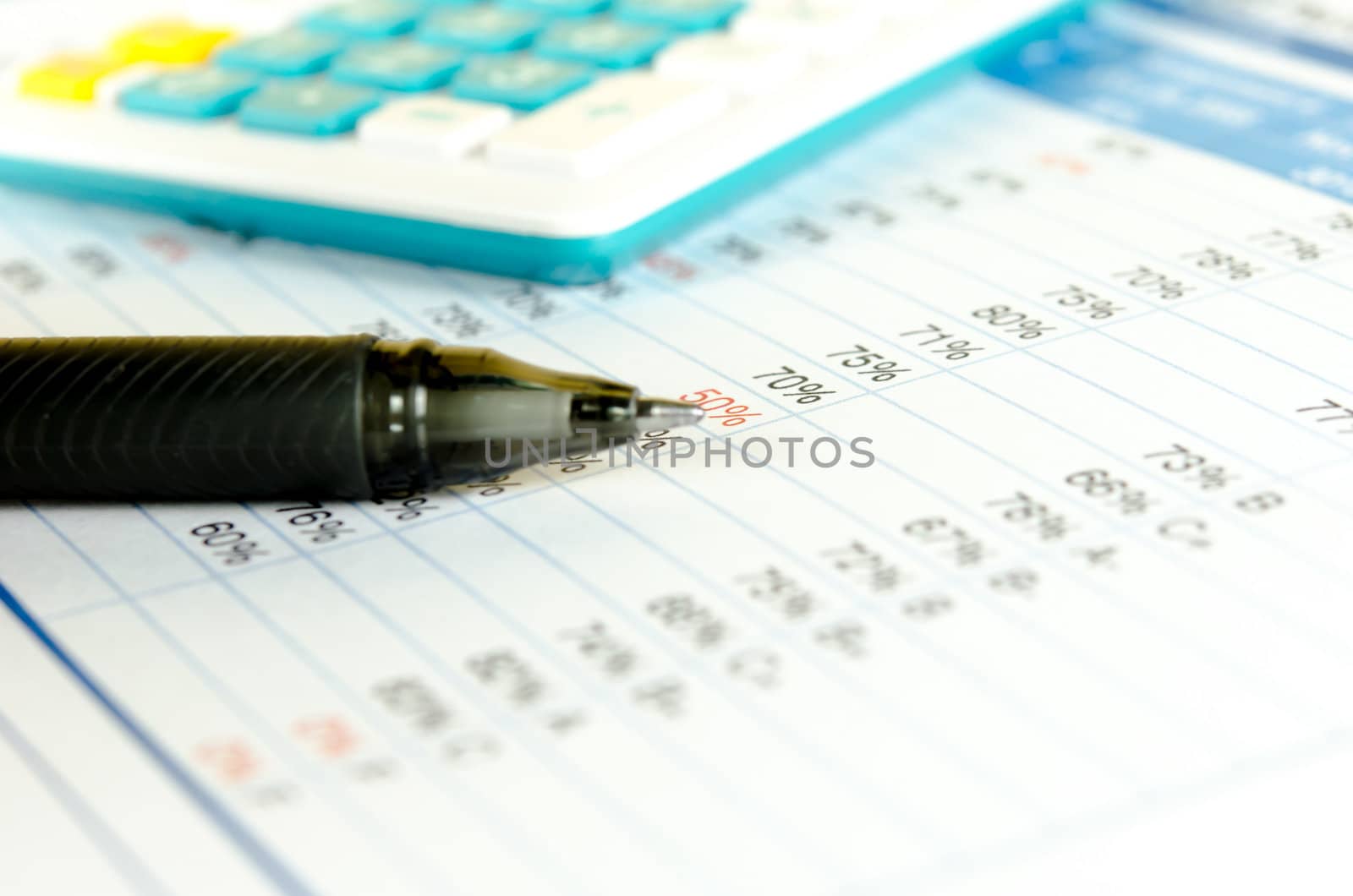 Business documents. Placed on the table with pen