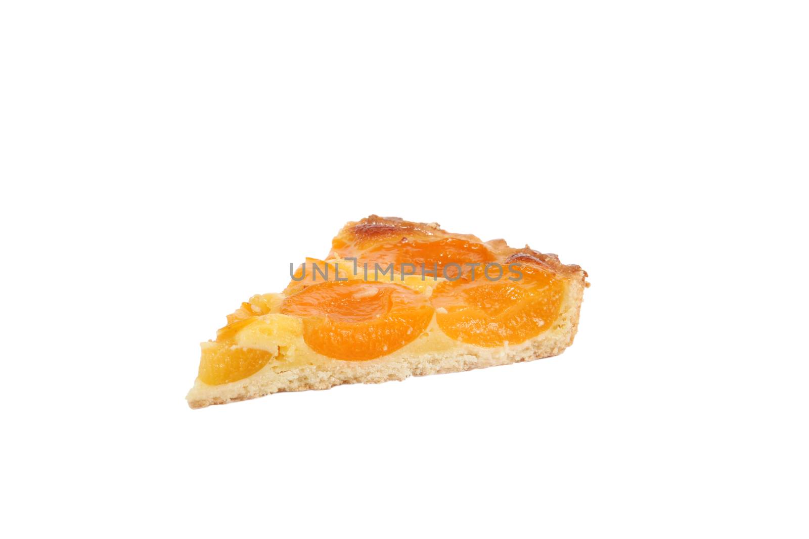 Slice of peach tart